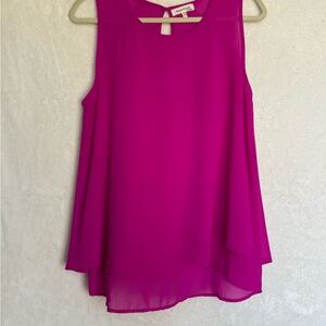 Monteau Pink Asymmetrical Blouse